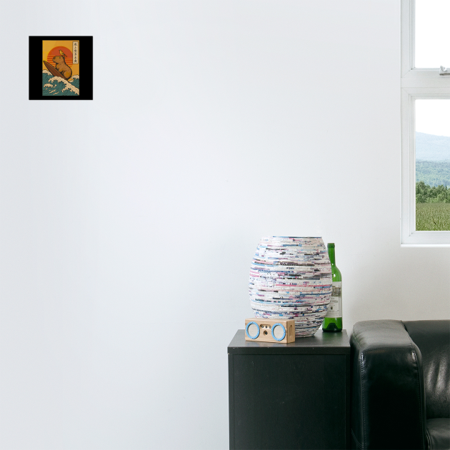 Capybara Surfing Japanese by yangho